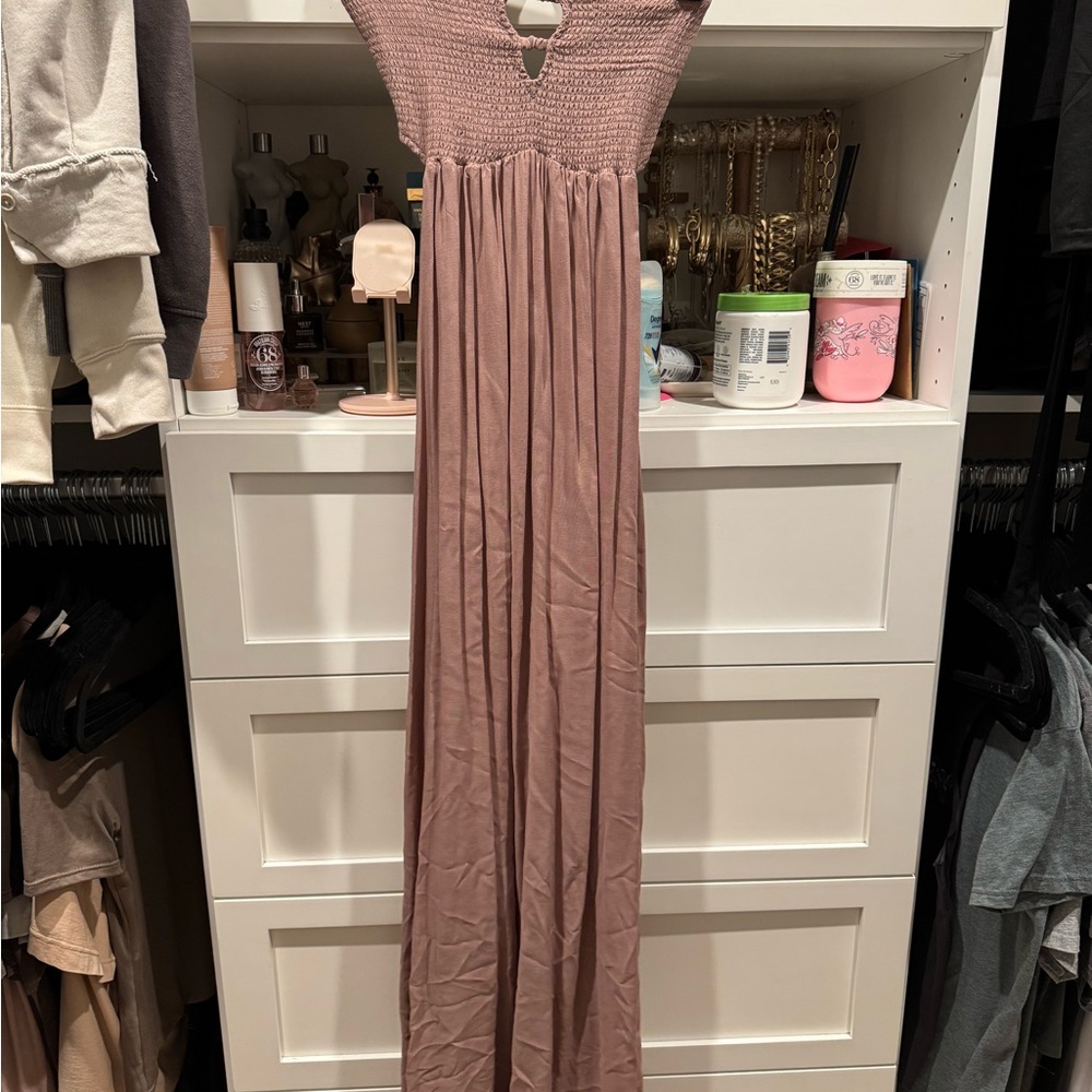 Elegant Mauve Maxi Dress
